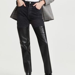 Agolde Pieced leather 90s Pinch Waist Pants